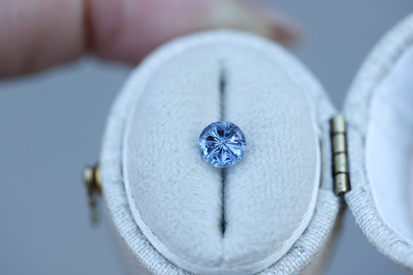 .92ct round blue sapphire, Starbrite cut by John Dyer