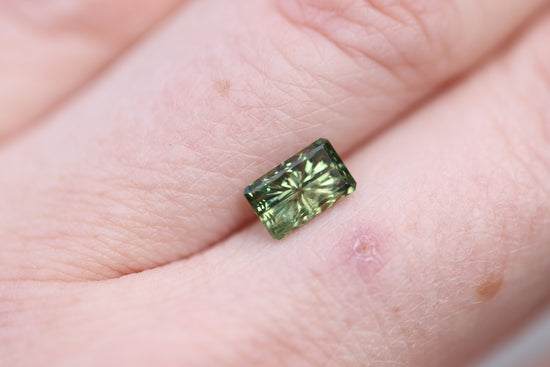 1.28ct rectangle green sapphire - Starbrite cut by John Dyer