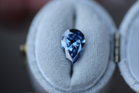 2.02ct pear fancy grey blue lab diamond, VS2