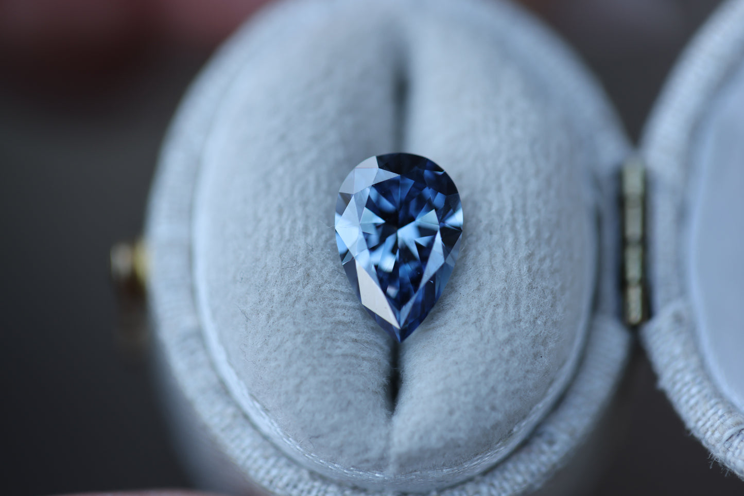 ON HOLD 2.02ct pear fancy grey blue lab diamond, VS2