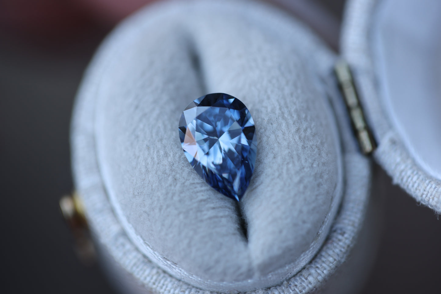 ON HOLD 2.02ct pear fancy grey blue lab diamond, VS2