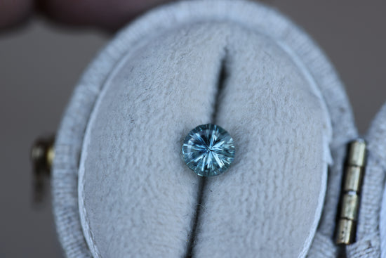 .59ct round blue teal sapphire - Starbrite cut by John Dyer