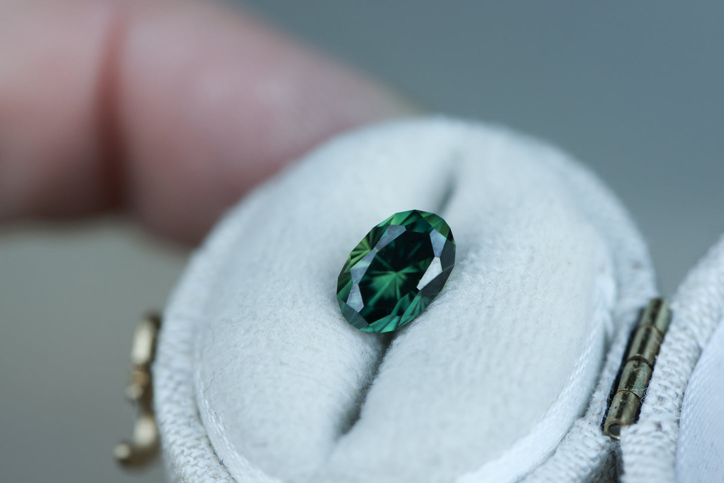 1.76ct oval green sapphire - Regal Radiant cut by John Dyer