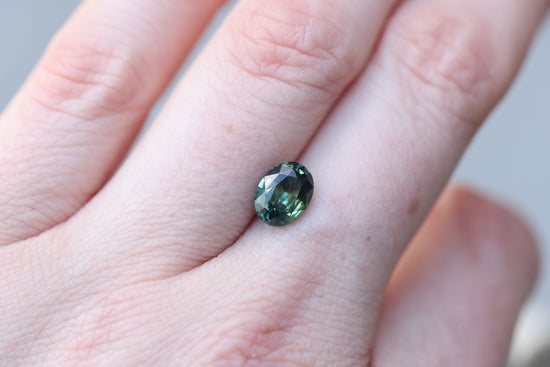 2.4ct oval teal blue sapphire