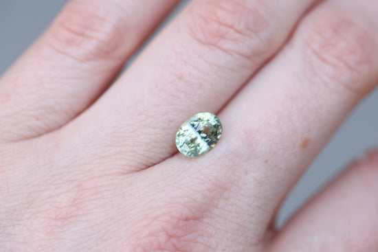 2.72ct oval light green sapphire