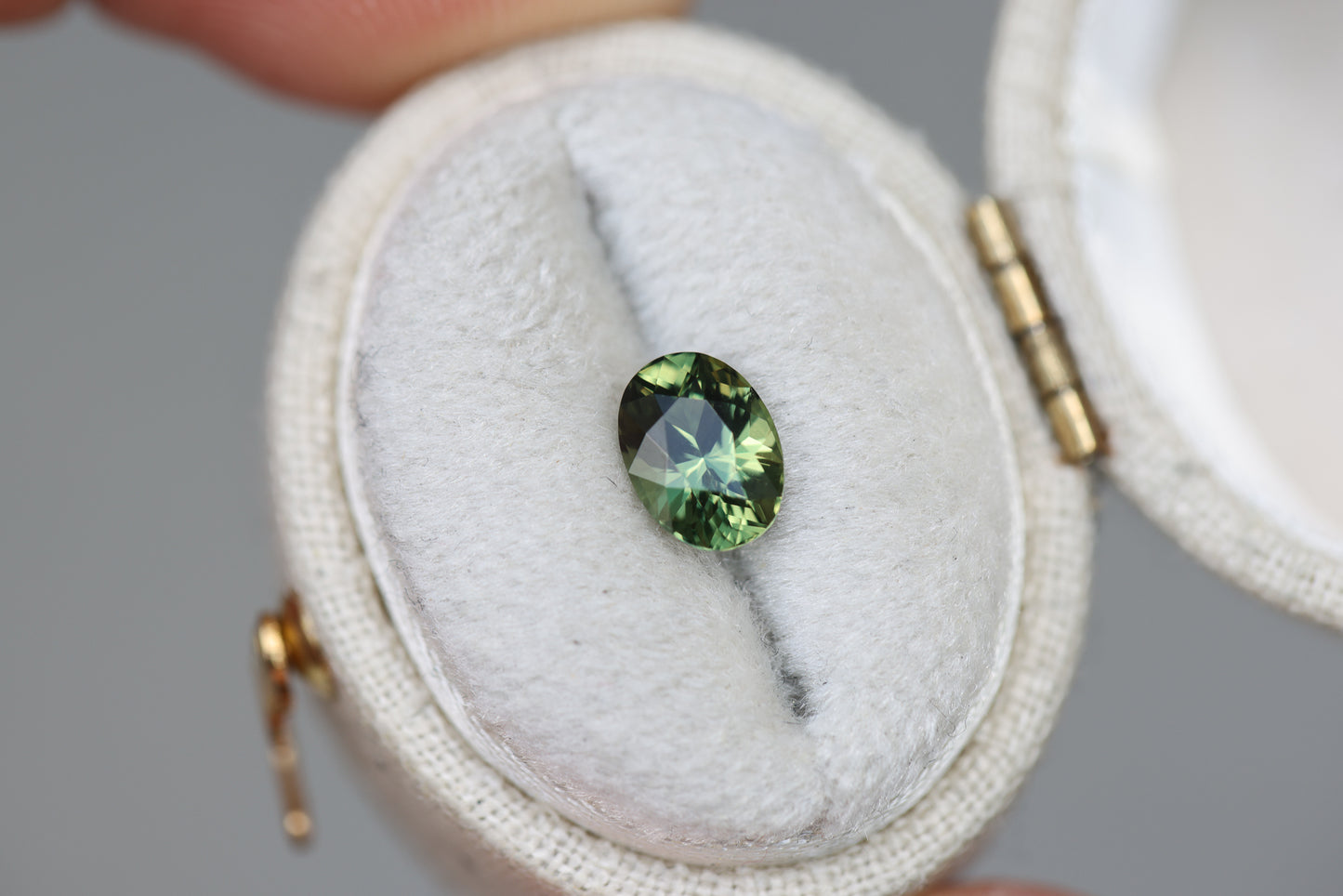 1.2ct oval green sapphire