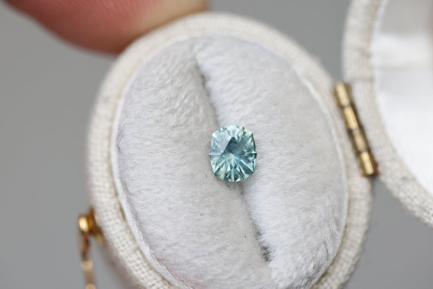 .8ct oval blue green sapphire - Earth's Treasury