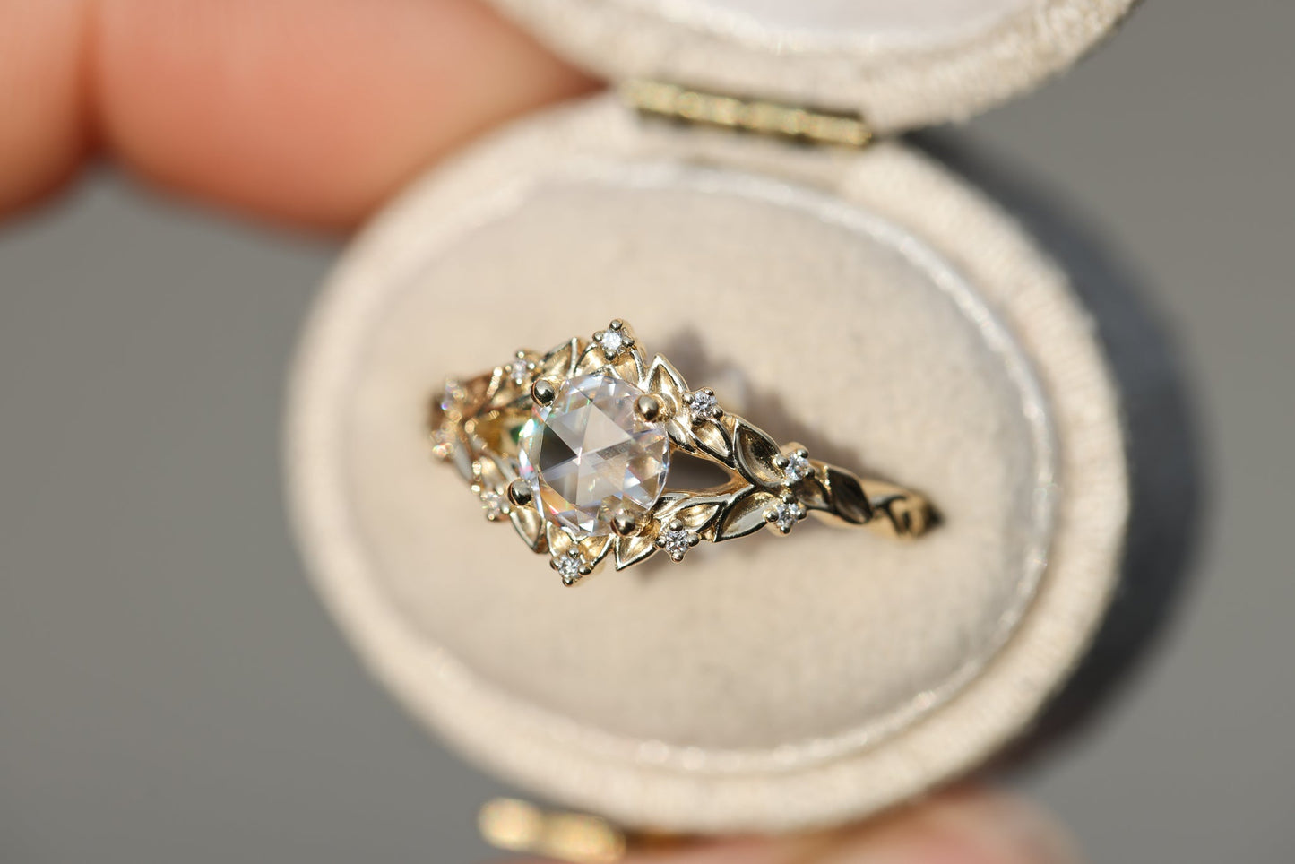 READY TO SHIP - Size 6 14k yellow Briar solitaire