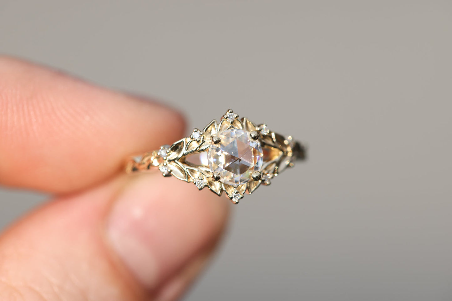 READY TO SHIP - Size 6 14k yellow Briar solitaire