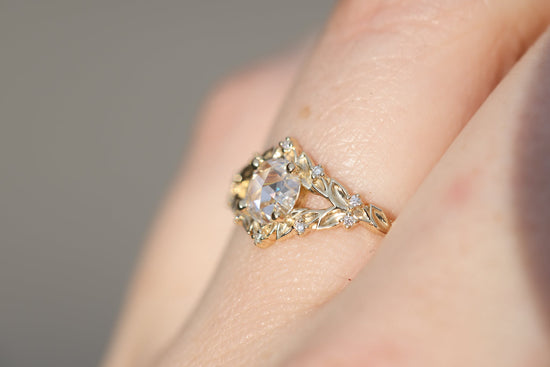 READY TO SHIP - Size 6 14k yellow Briar solitaire