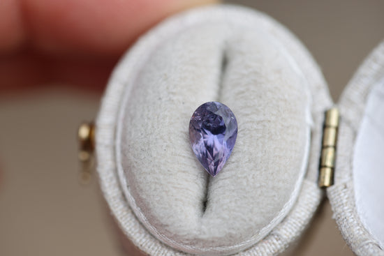 1.61ct pear deep purple sapphire