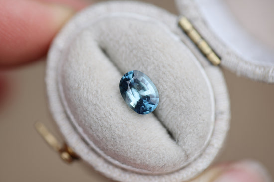 1.29ct oval teal blue sapphire