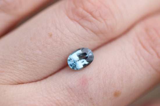 1.29ct oval teal blue sapphire