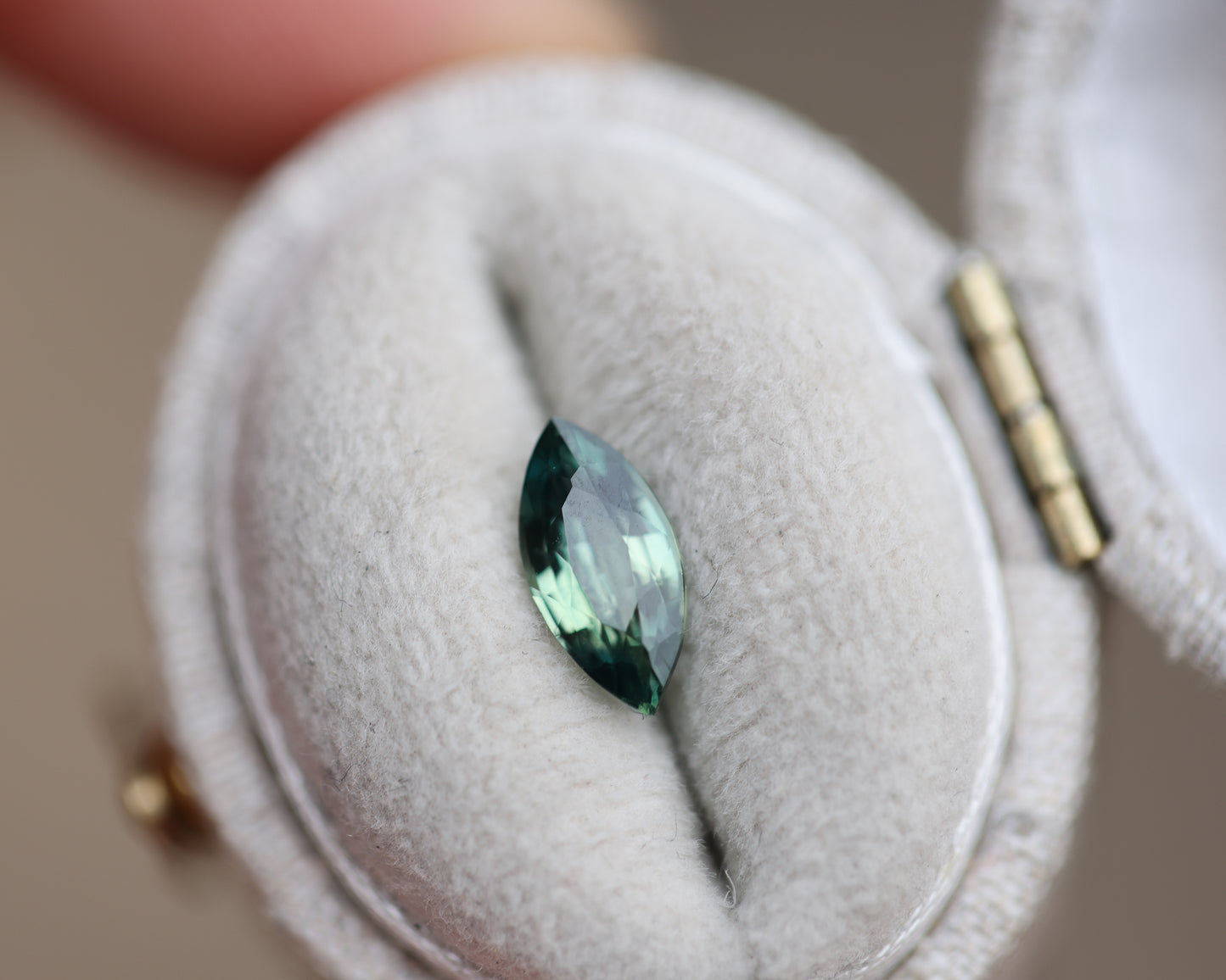1.1ct marquise green teal sapphire