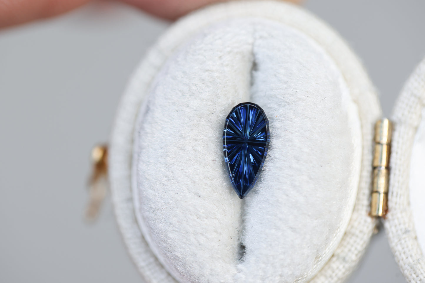 .78ct pear blue sapphire - Starbrite cut by John Dyer