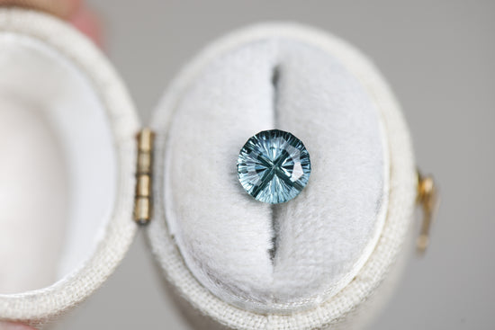 2.05ct round blue sapphire - Starbrite cut by John Dyer