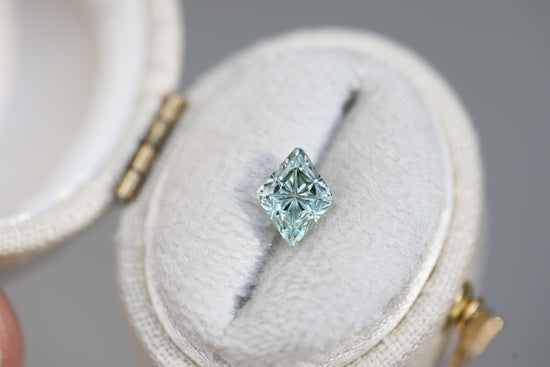 1.33ct diamond cut light green mint sapphire - Starbrite cut by John Dyer