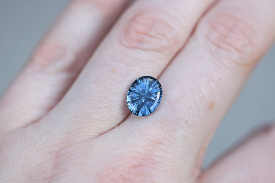 2.51ct oval blue sapphire - Starbrite cut by John Dyer