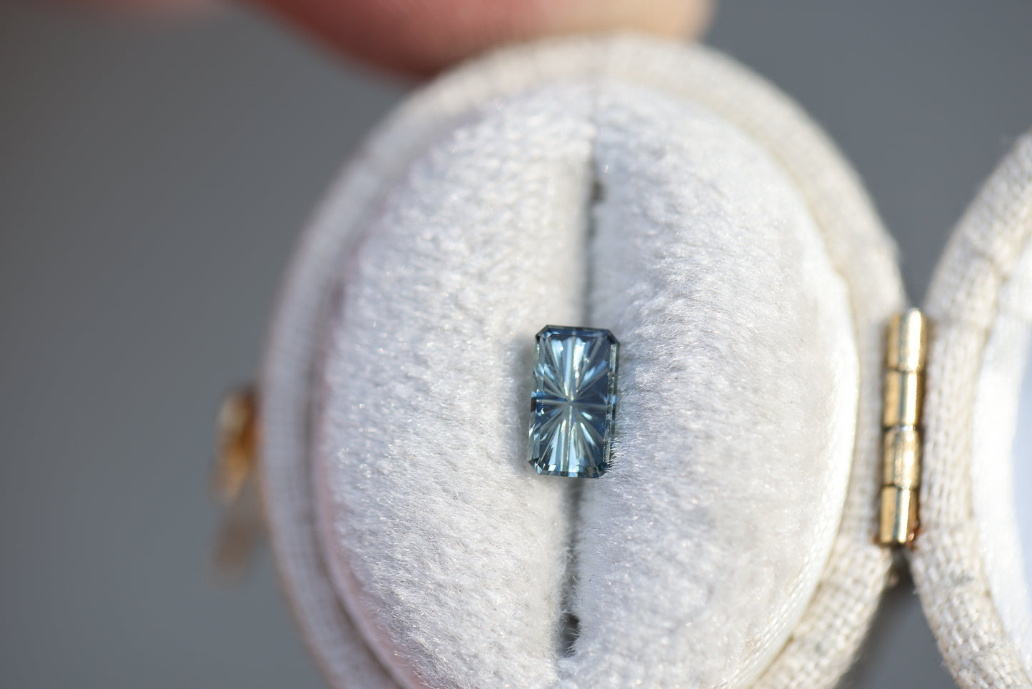 .52ct rectangle teal sapphire - Starbrite cut by John Dyer