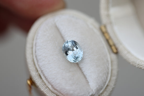 1.64ct oval pale light blue sapphire