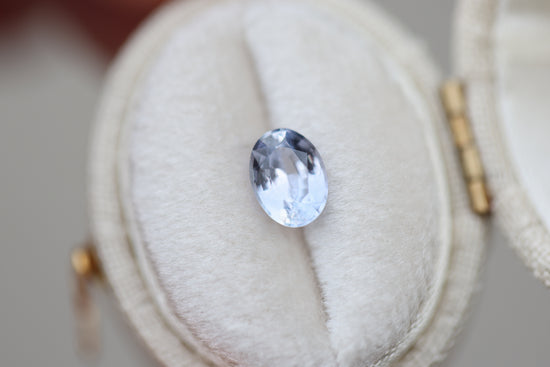 1.19ct oval pale blue purple sapphire