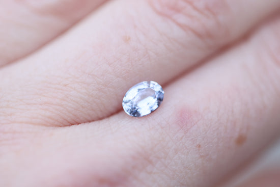 1.19ct oval pale blue purple sapphire
