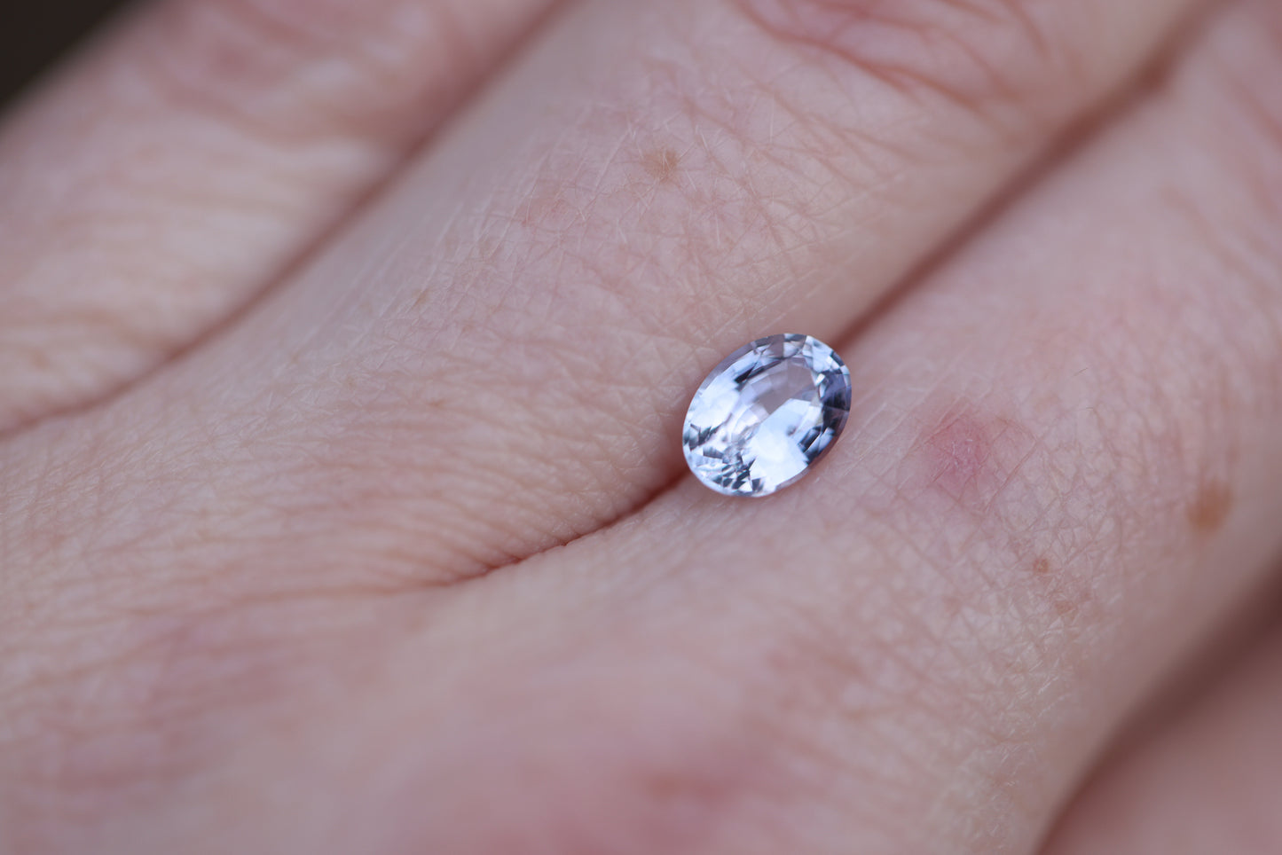 1.19ct oval pale blue purple sapphire