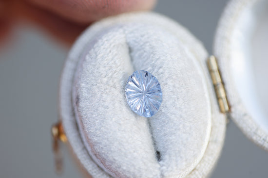 1.18ct oval pale blue sapphire - Starbrite cut by John Dyer