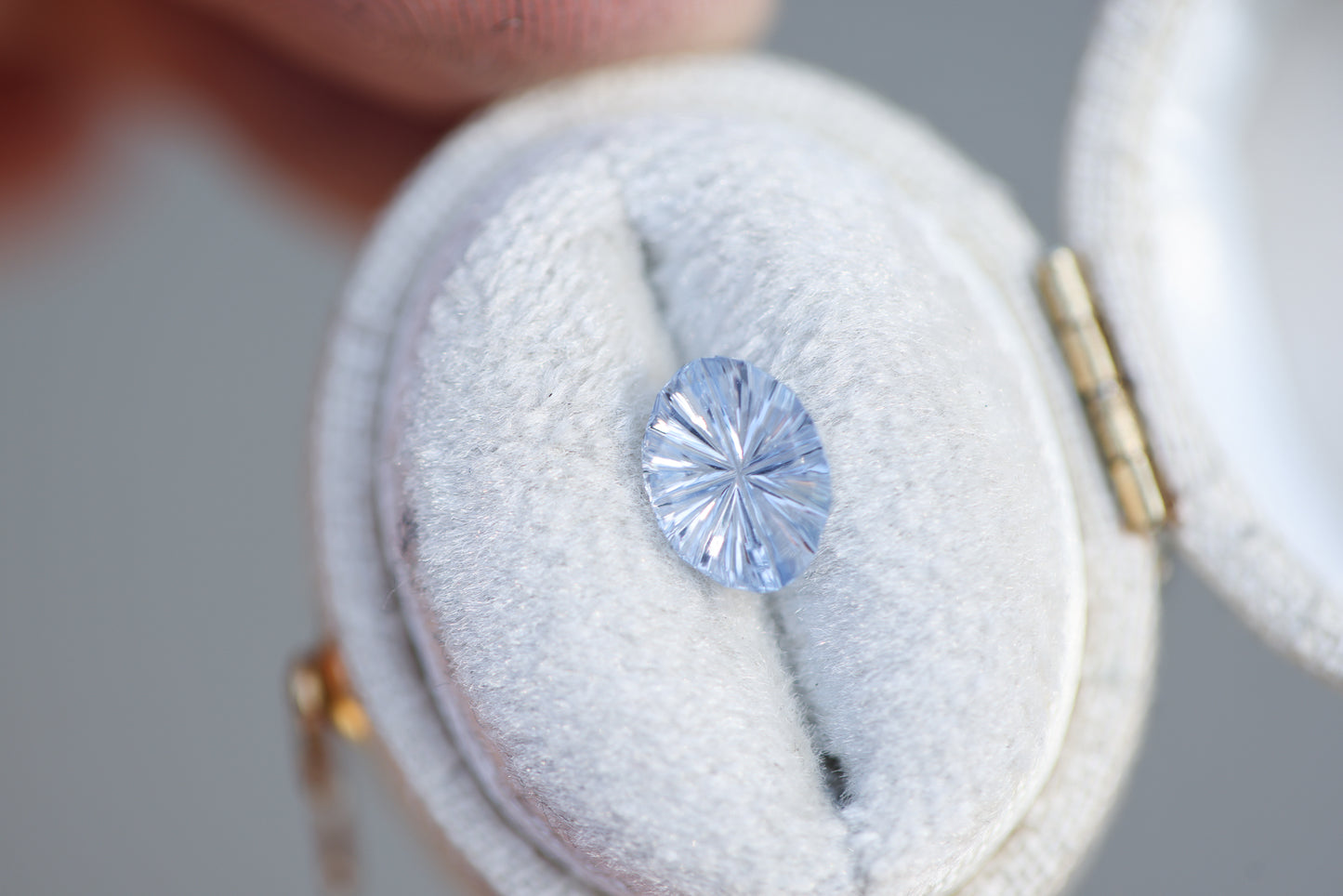 1.18ct oval pale blue sapphire - Starbrite cut by John Dyer