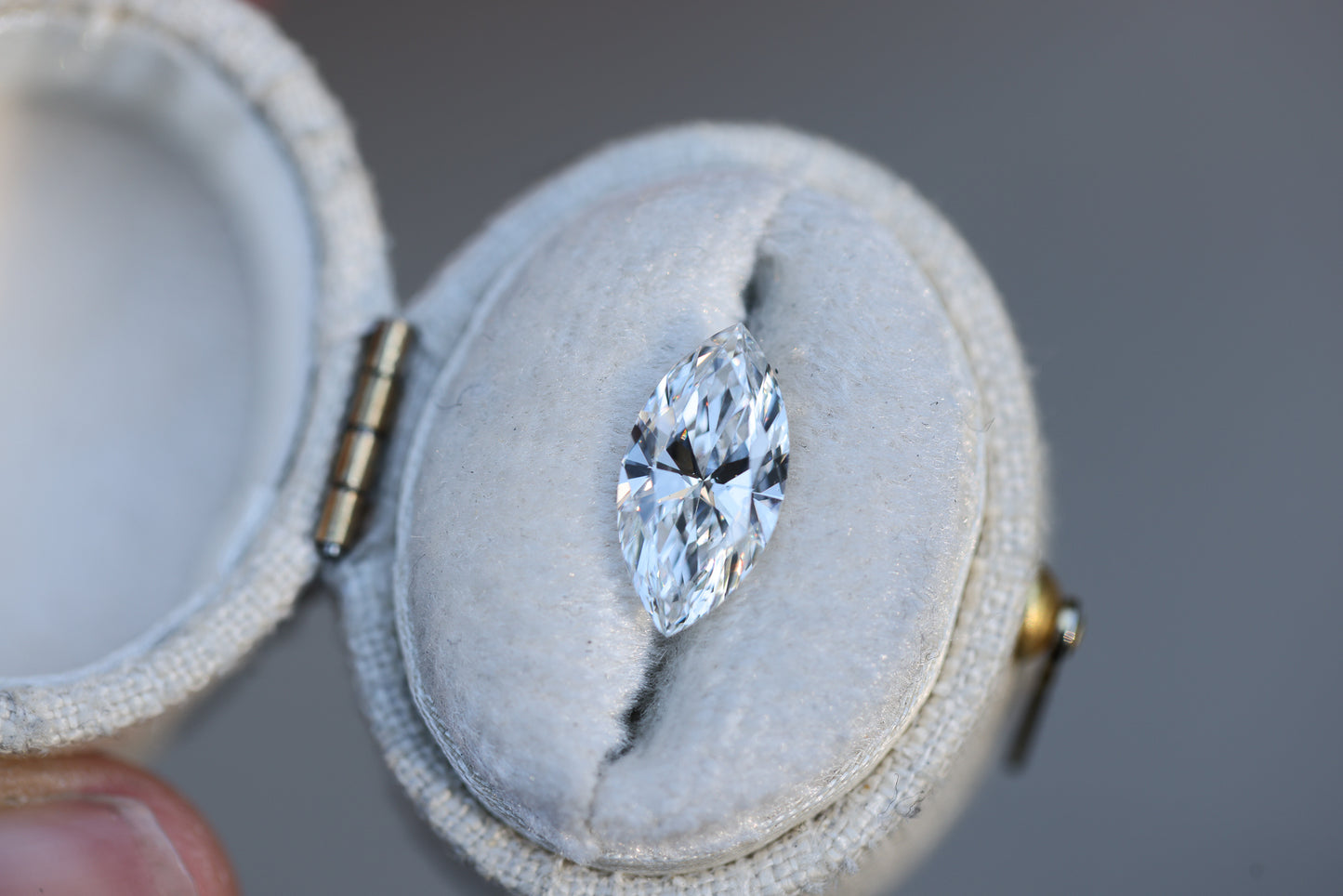 2.01ct marquise lab diamond, E VS1