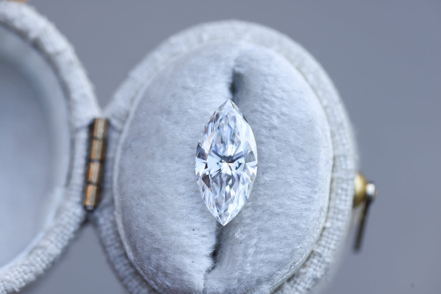 2.04ct marquise lab diamond, E VVS1