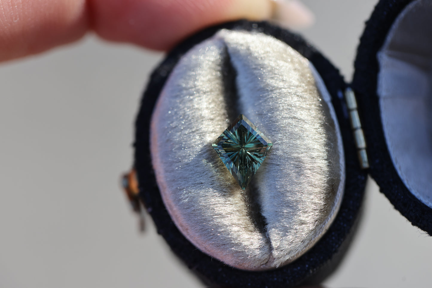 1.28ct kite green sapphire, Starbrite cut by John Dyer