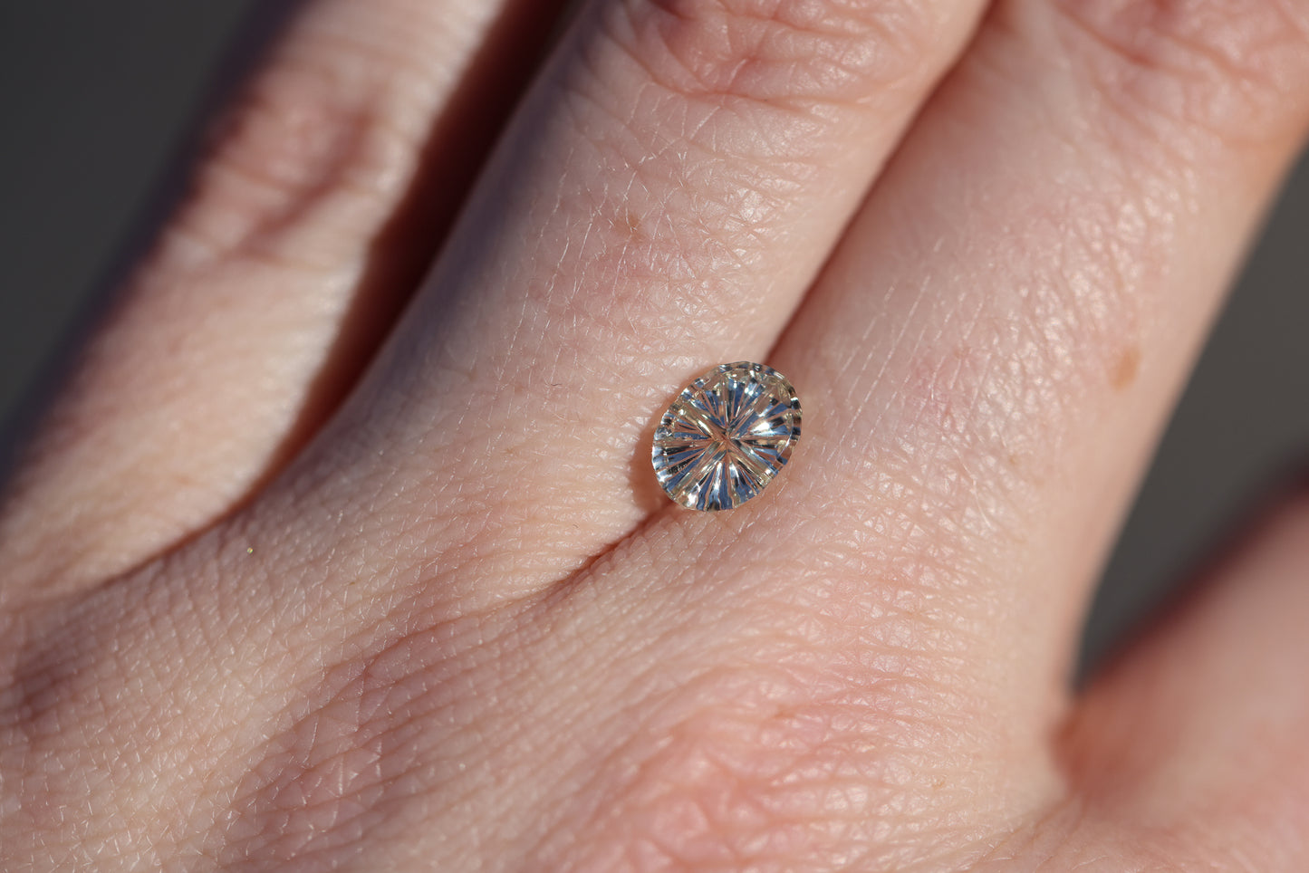 1.3ct oval parti sapphire, Starbrite cut by John Dyer