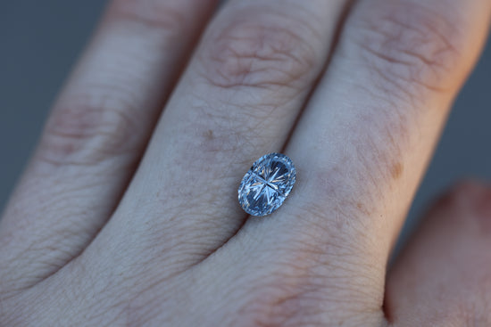 2.63ct oval blue sapphire, Starbrite cut by John Dyer