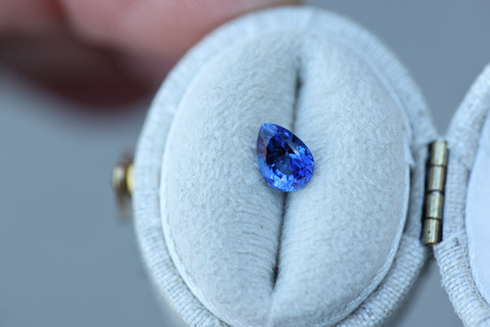 .96ct pear blue sapphire