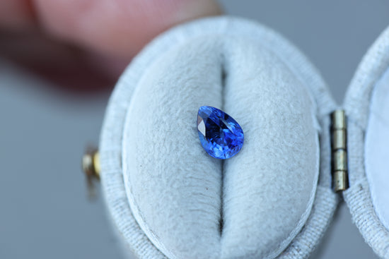 .96ct pear blue sapphire