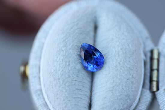 .96ct pear blue sapphire