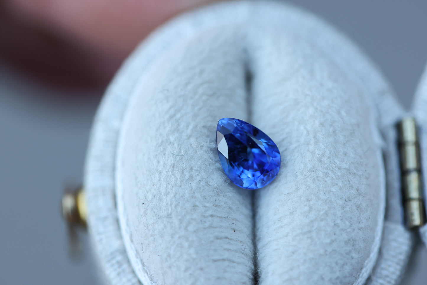 .96ct pear blue sapphire