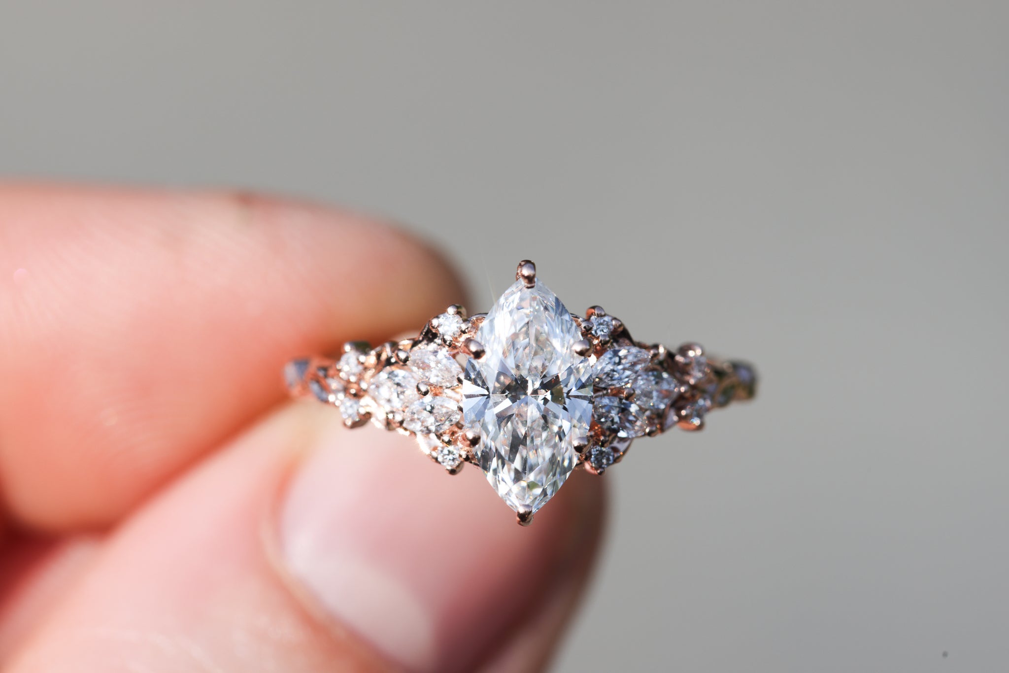 Customize your own Enchanted Garden with 10x5mm marquise center