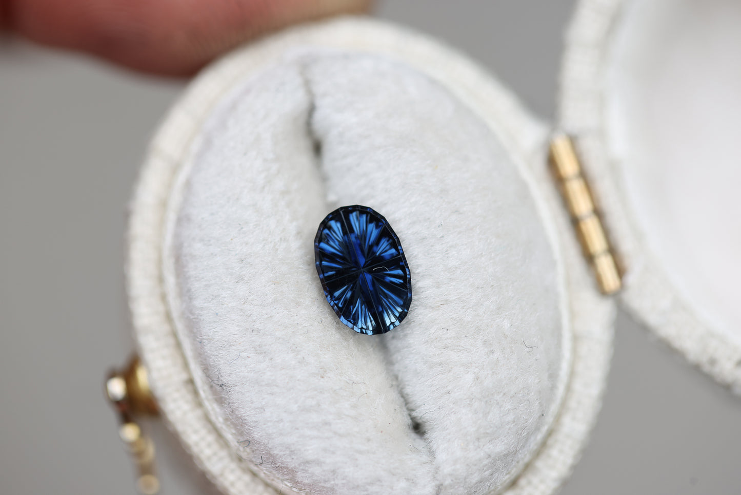 .69ct oval blue sapphire, Starbrite cut by John Dyer