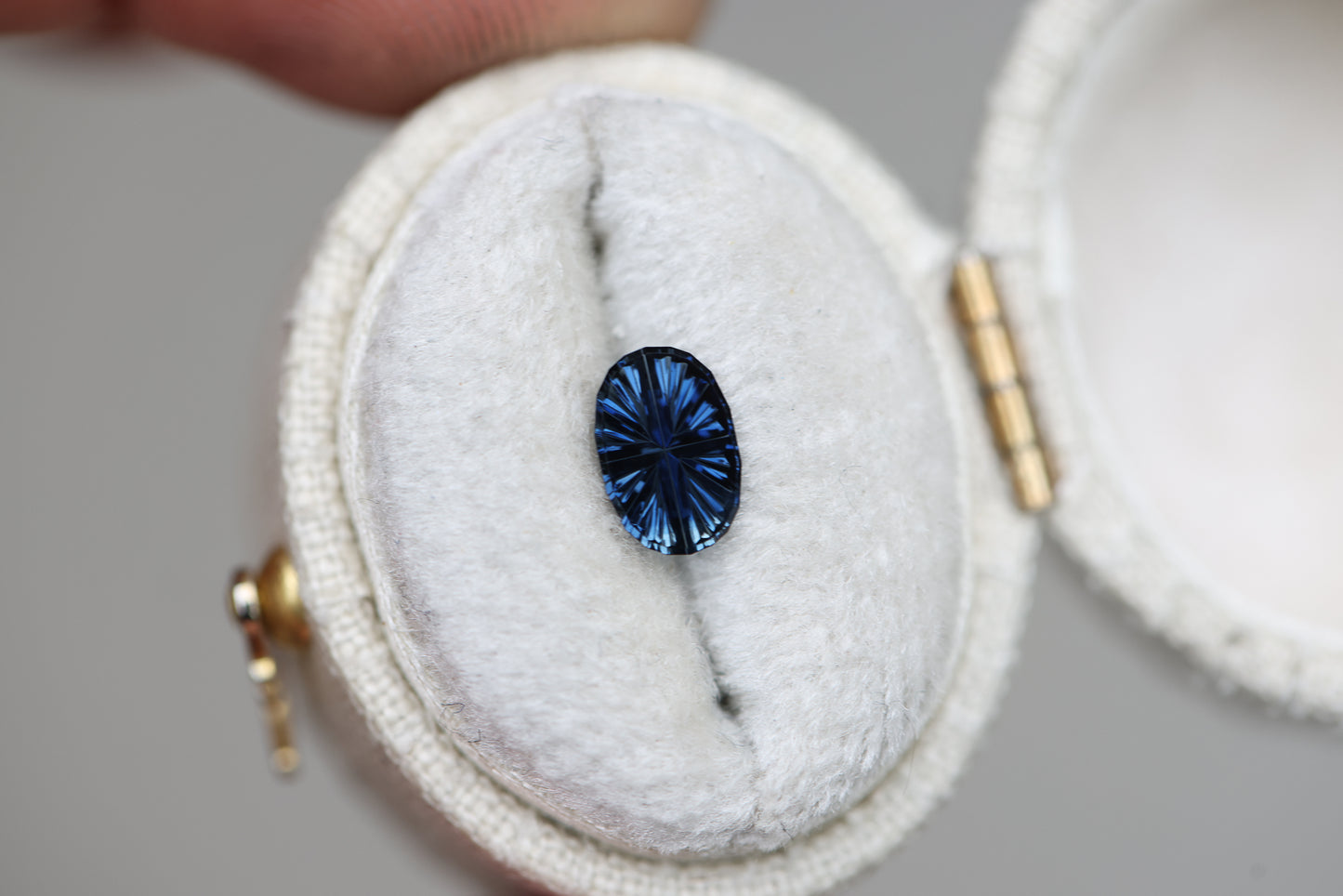 .69ct oval blue sapphire, Starbrite cut by John Dyer