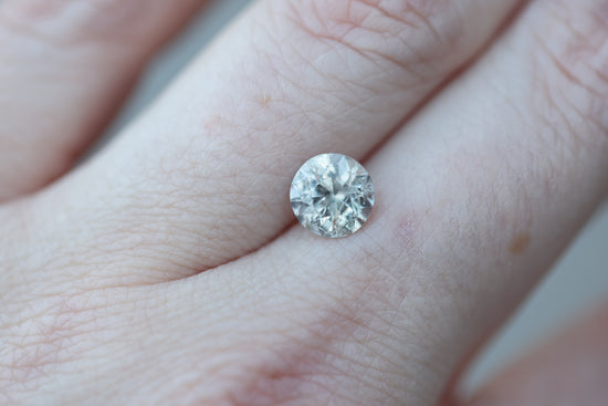 2.03ct round silver/white sapphire