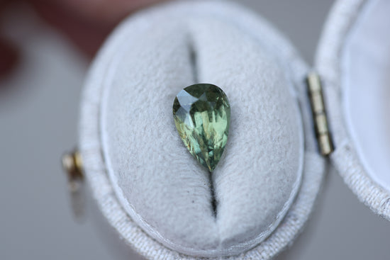 2.34ct pear green sapphire