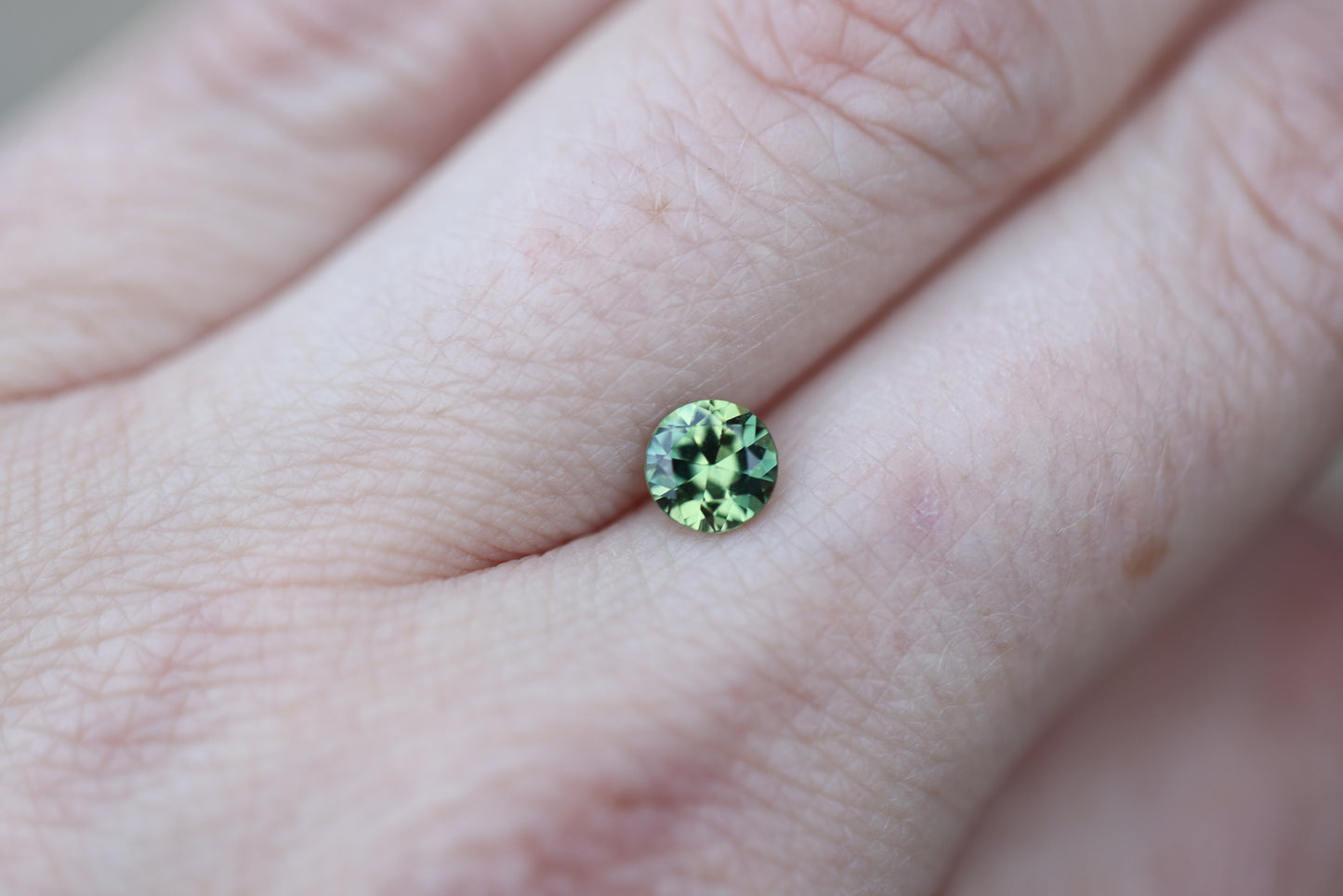 .76ct round green sapphire