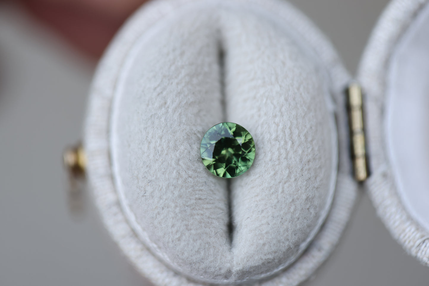 .84ct round green sapphire
