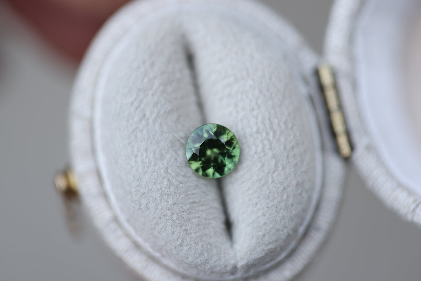 .84ct round green sapphire