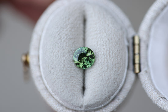 .84ct round green sapphire