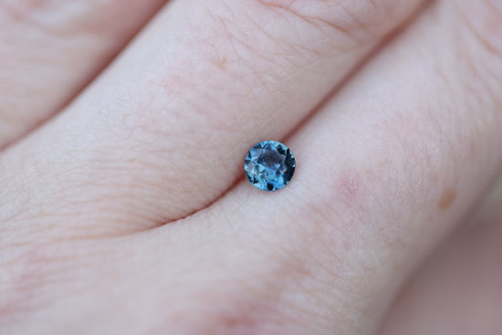 .49ct round blue teal sapphire