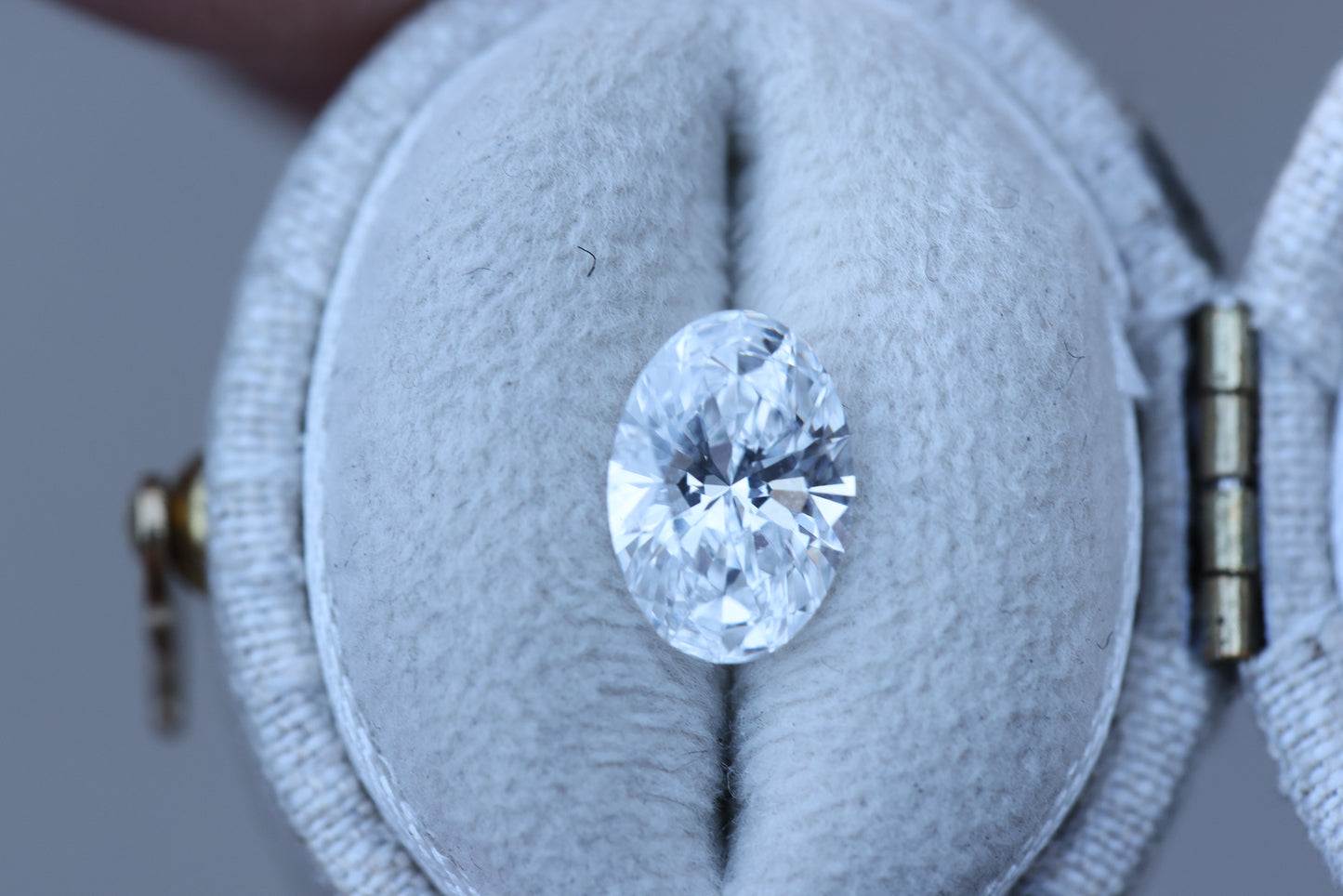 1.59ct oval lab diamond, D/VVS2