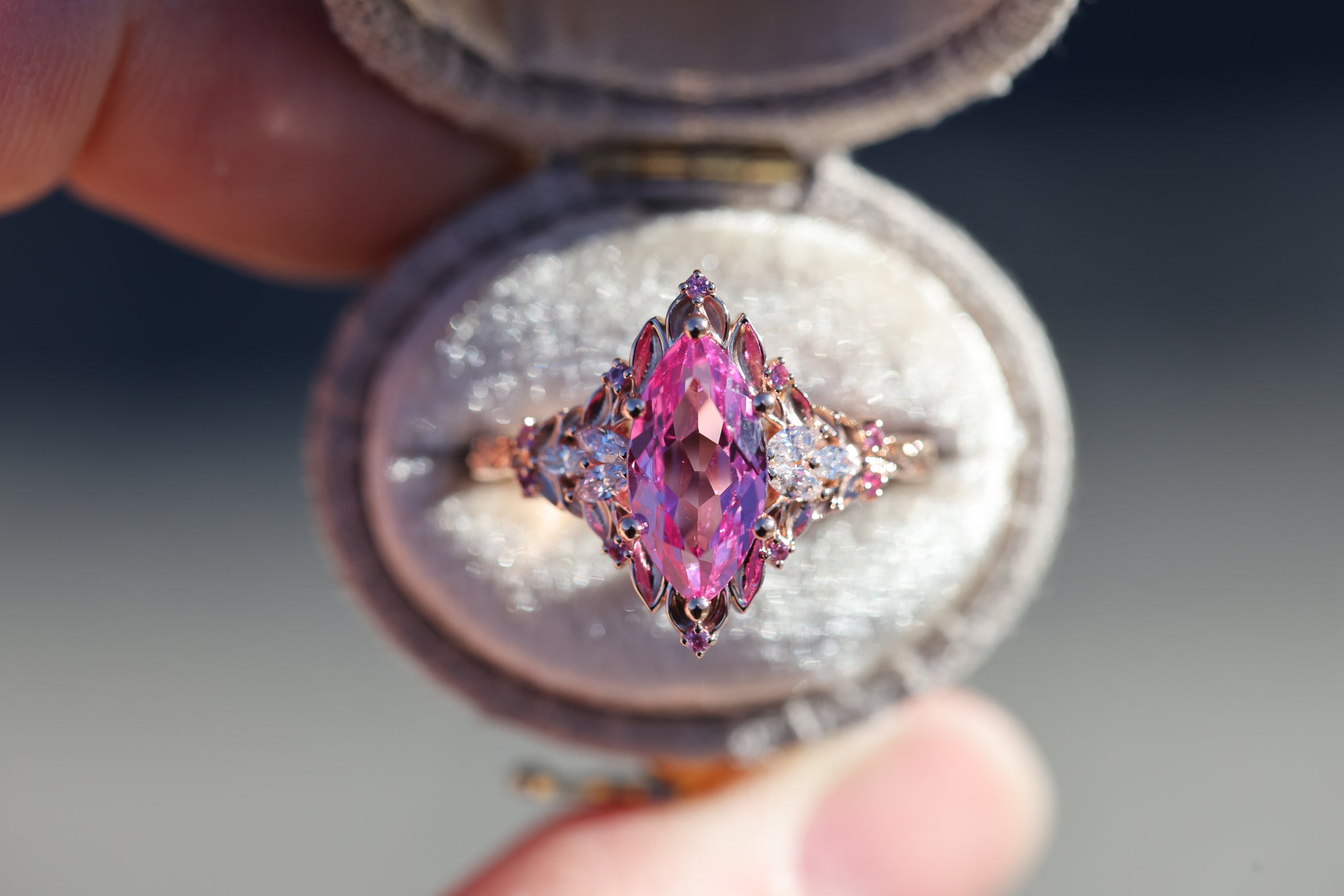 Customize your own Briar Rose Starlight with 12x6mm marquise